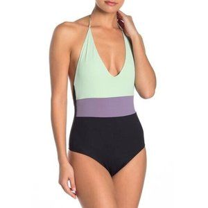 2. Tavik Chase Reversible Halter, Green and Purple, Size XS